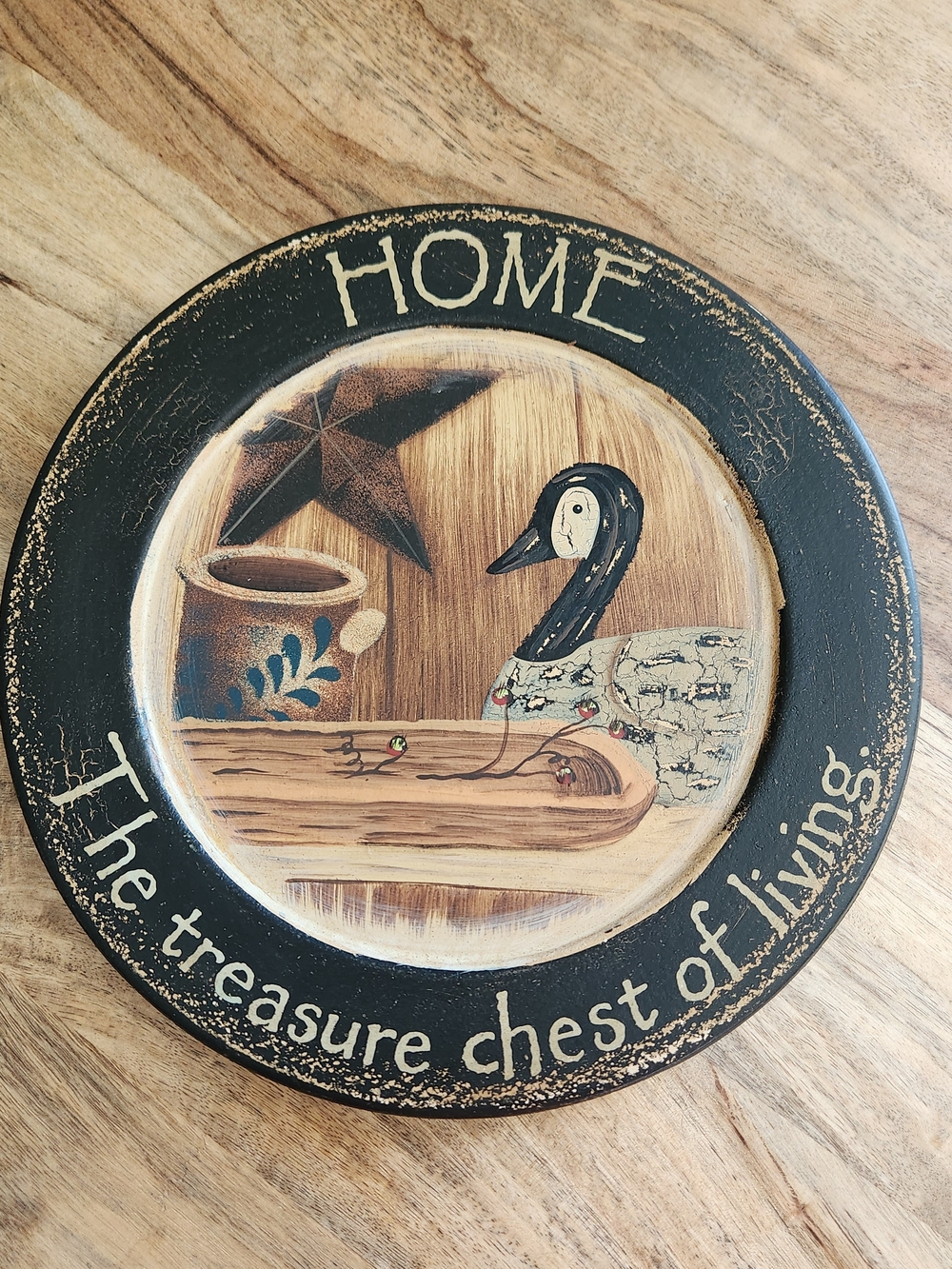 Home The Treasure Chest of Living Decorative Wall Plate with Duck Rustic Country